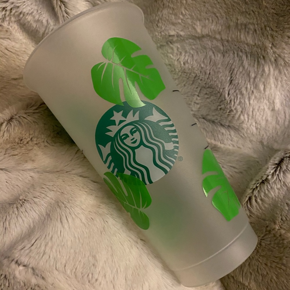 Tropical Leaf Starbucks Cup